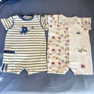 Kissy Kissy & Le Top Shortie Playsuit Transportation Bundle 9M